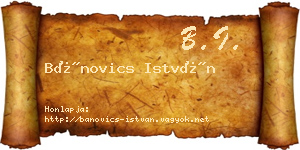 Bánovics István névjegykártya