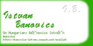 istvan banovics business card